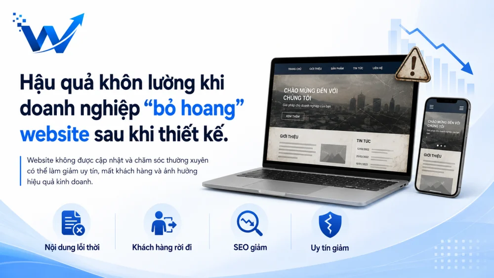 Hậu quả khôn lường khi doanh nghiệp "bỏ hoang" website sau khi thiết kế.