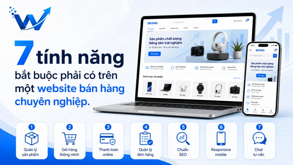 7 tính năng bắt buộc phải có trên một website bán hàng chuyên nghiệp.