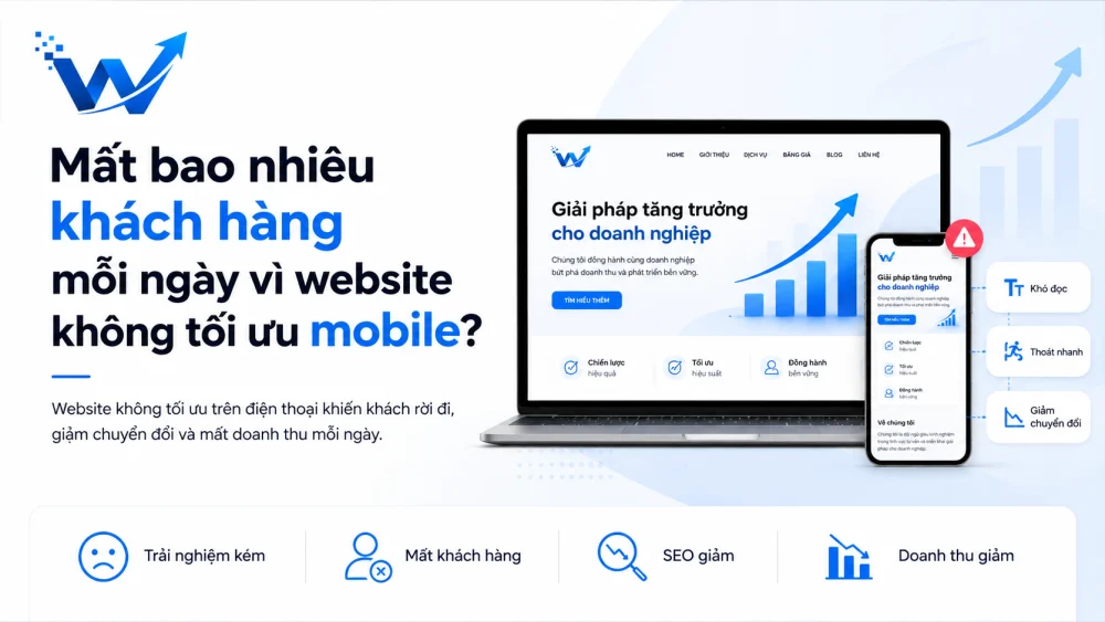 Mất bao nhiêu khách hàng mỗi ngày vì website không tối ưu mobile?