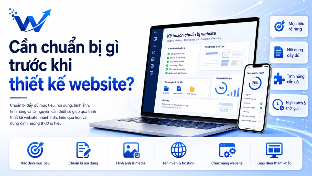Cần chuẩn bị gì trước khi thiết kế website?