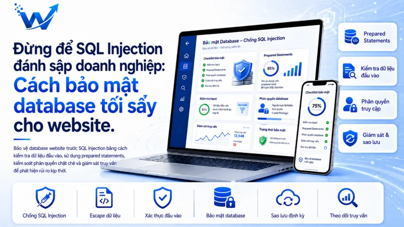 Đừng để SQL Injection đánh sập doanh nghiệp: Cách bảo mật database tối sẩy cho website.